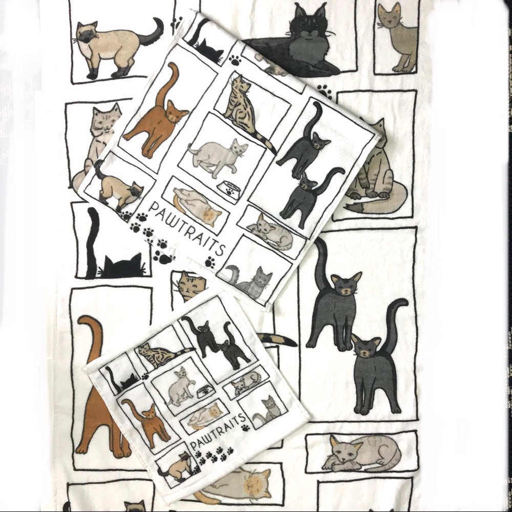 CATS 🐈 KASSAFINA towel set. Unique and adorable